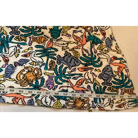 Vintage Sweater Bee by Banff M Medium Sealife Print Cotton Midi Skirt - Picture 14 of 14